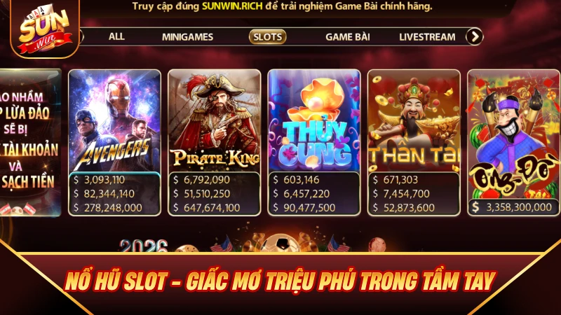 Nổ Hũ Slot - Giấc mơ triệu phú trong tầm tay